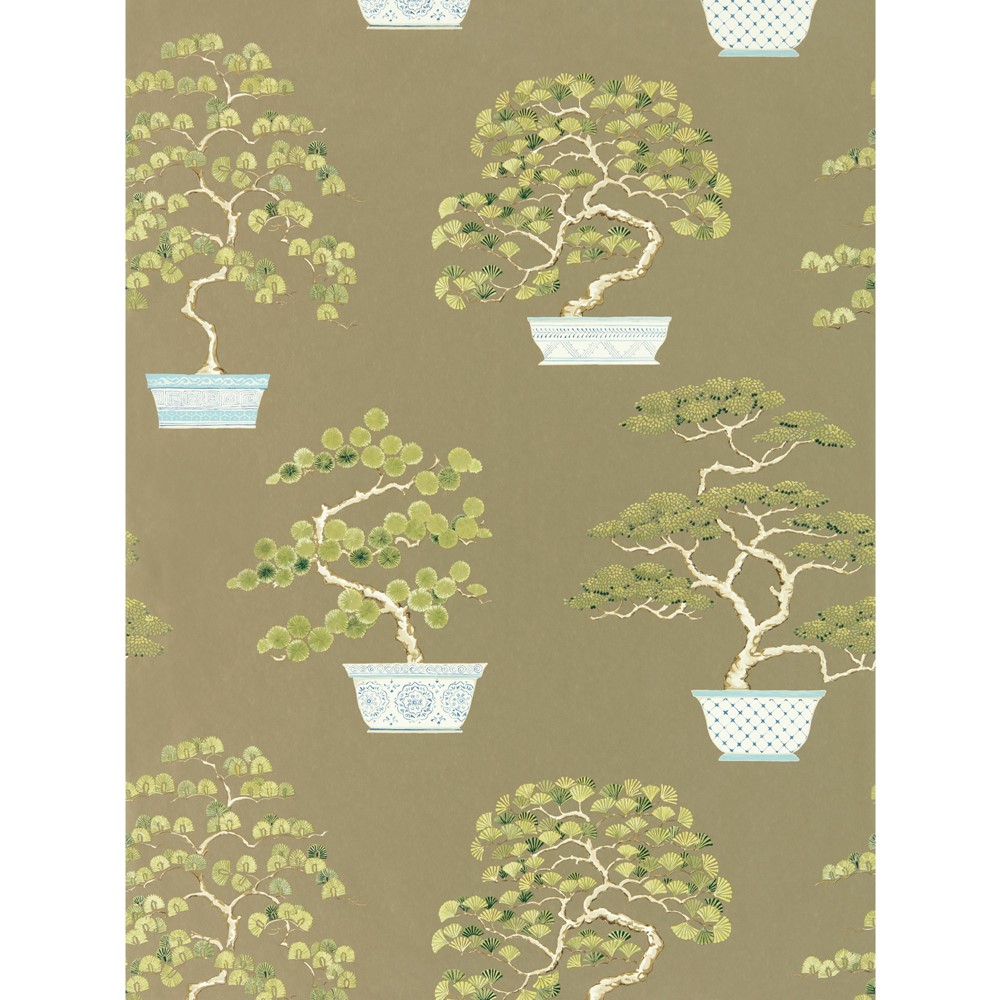 Penjing Wallpaper 217108 by Morris & Co in Scallion Green